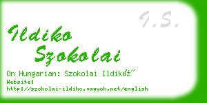 ildiko szokolai business card